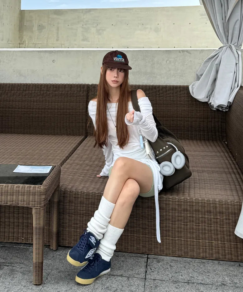 【Flare up】Faye Frill Long Sleeve - White