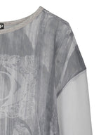 【odlyworkshop】Ribbed Long Mesh Tee - 2 colors