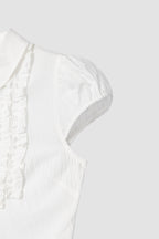 【overdue flair】VICTORIAN FRILL MESH BLOUSE - 2 colors