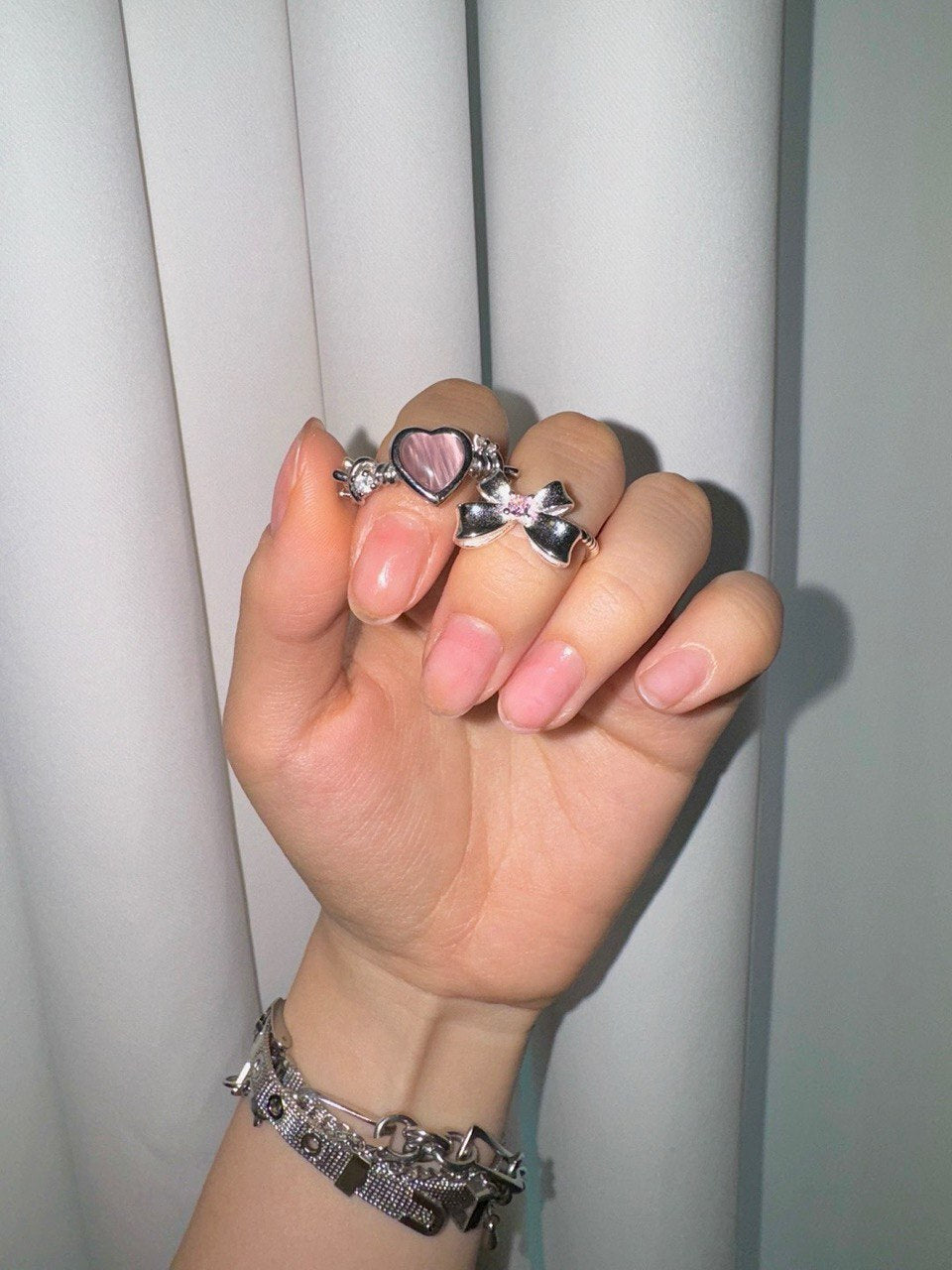 【3amgang】PINK HEART ANGEL RING