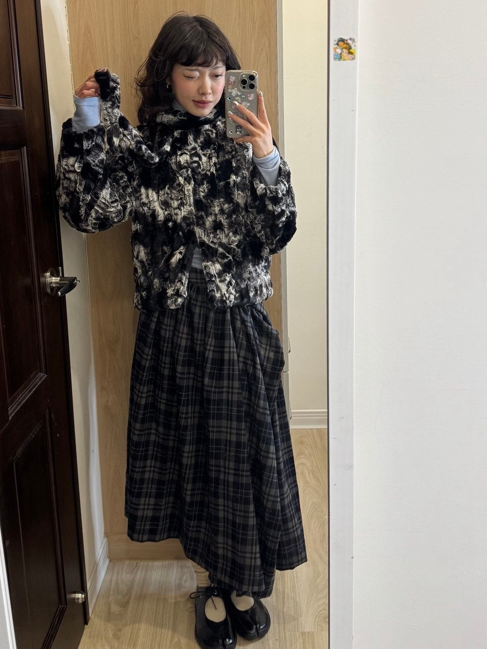 【Flare up】Scarf Fur Jacket