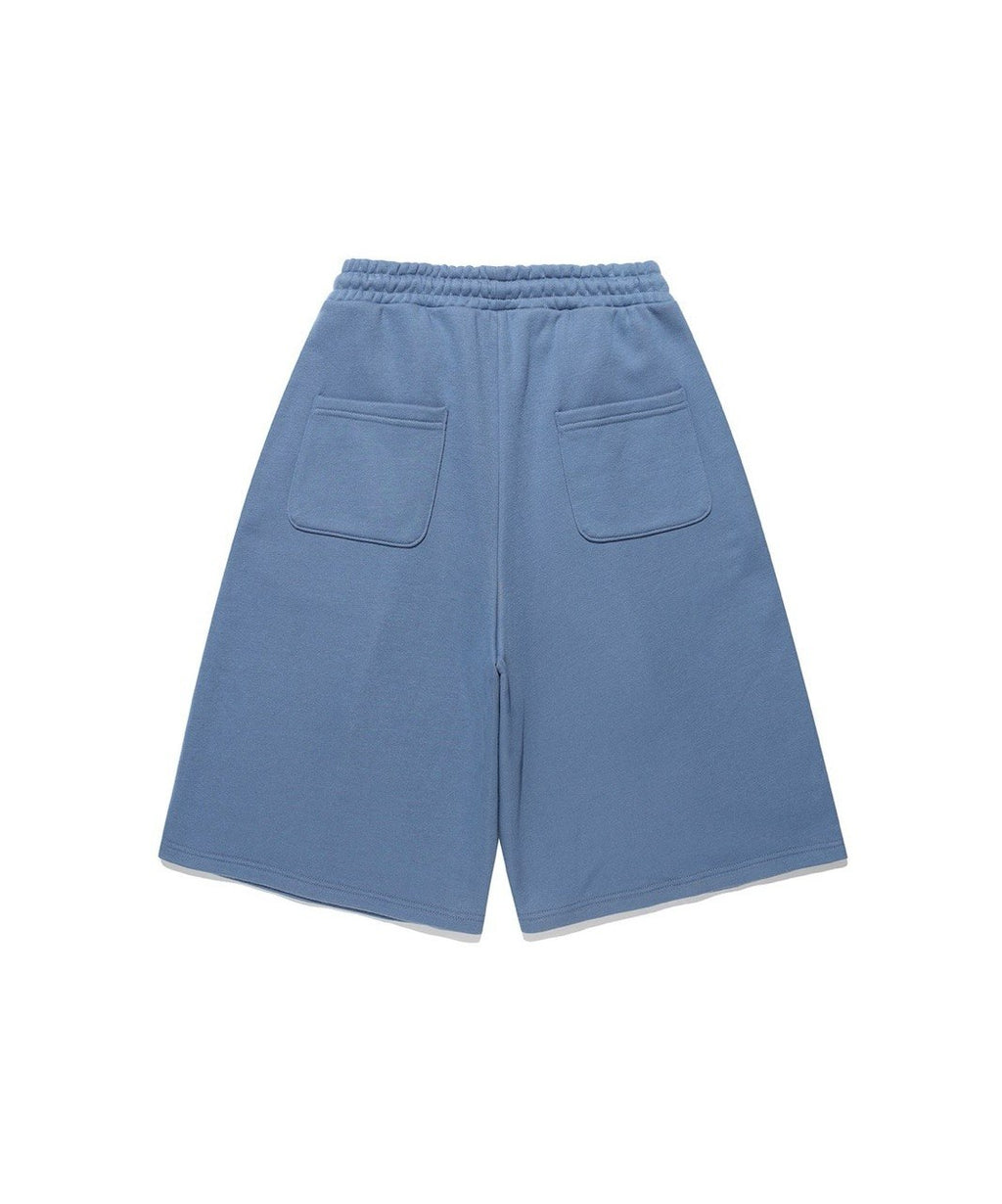 【niceghostclub】bermuda sweat shorts [ blue / black / grey ]