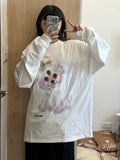 【niceghostclub】3eyes dog big big tee [brown / white]