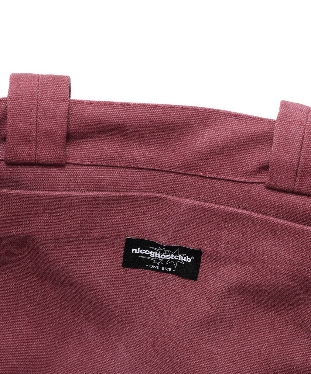 【niceghostclub】[x soulpusssy cat]ghostsoulgirl tote bag [Black / Burgundy]
