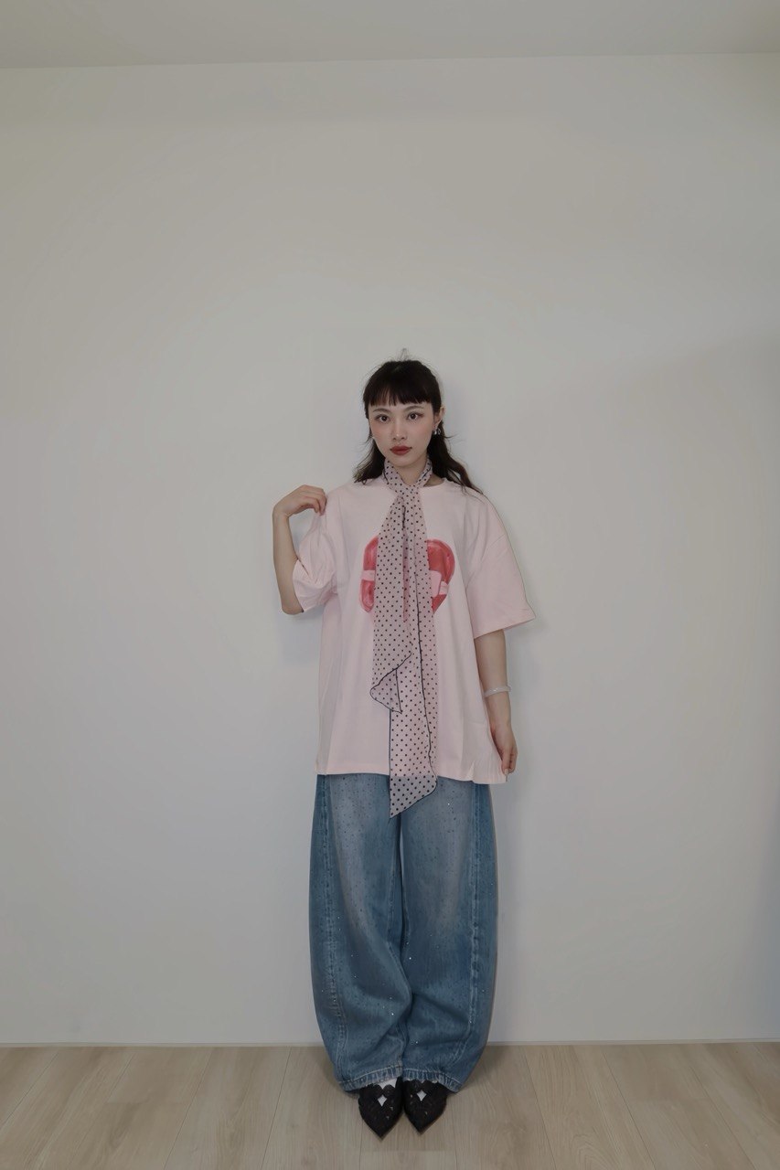 蘋果蝴蝶結oversized T