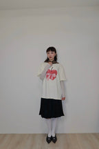 蘋果蝴蝶結oversized T