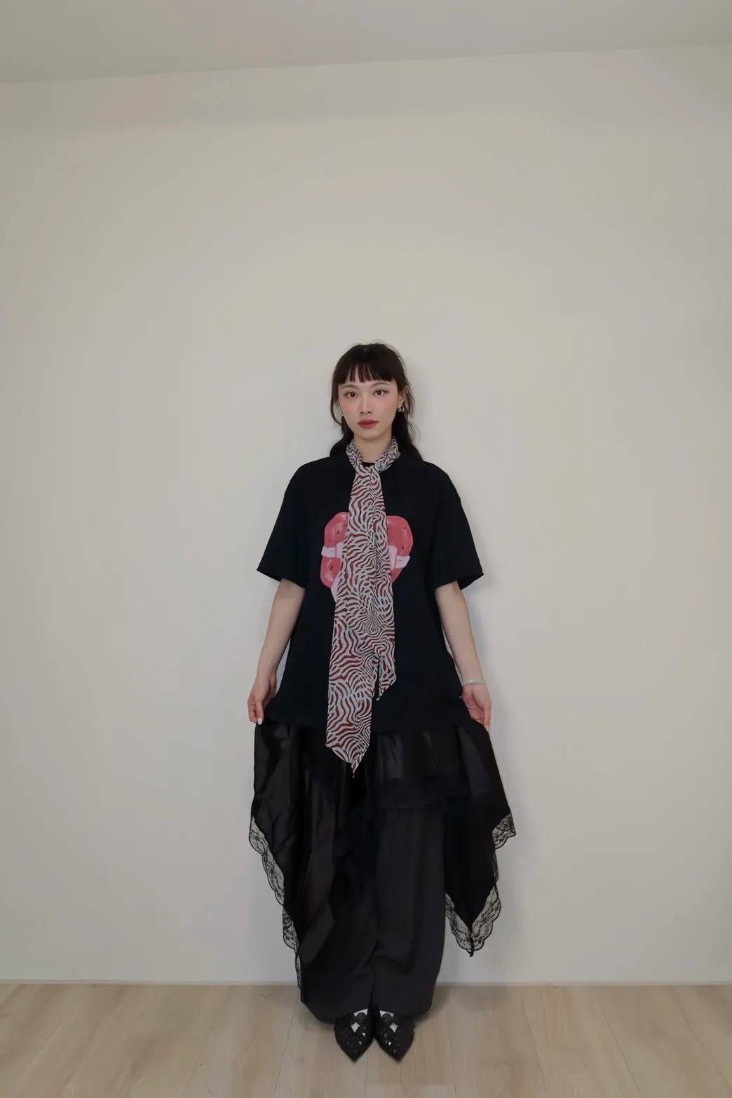 不規則緞面裙