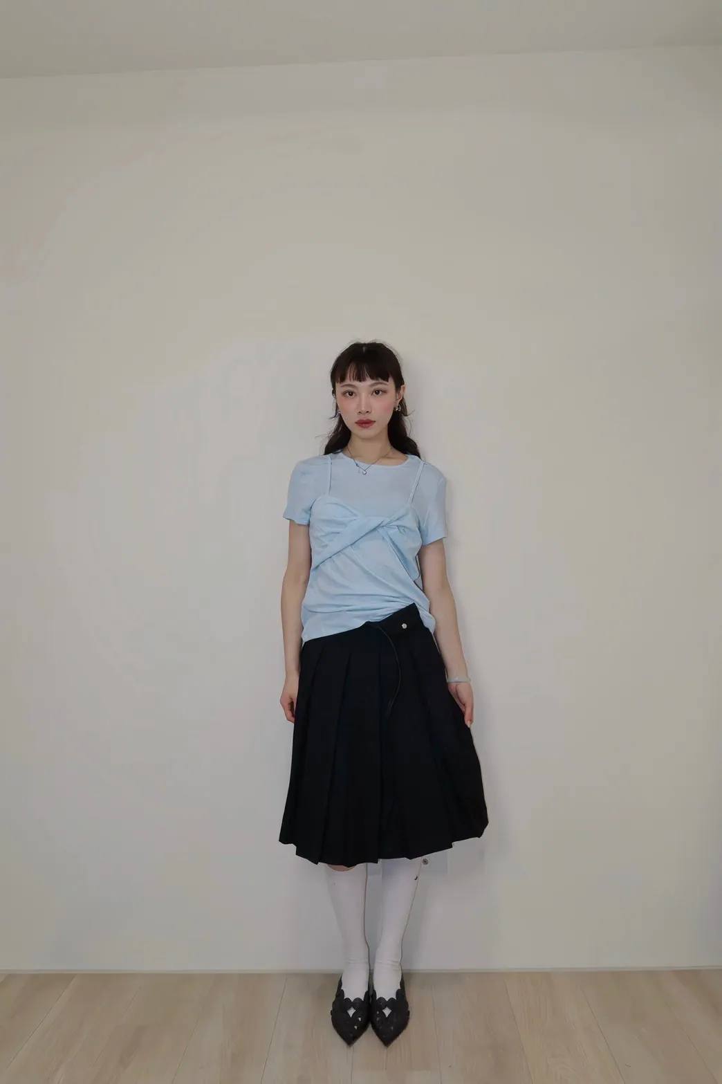 扭扭假兩件bra T