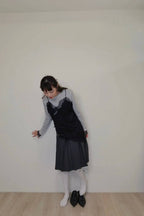 小性感蕾絲斜下擺背心