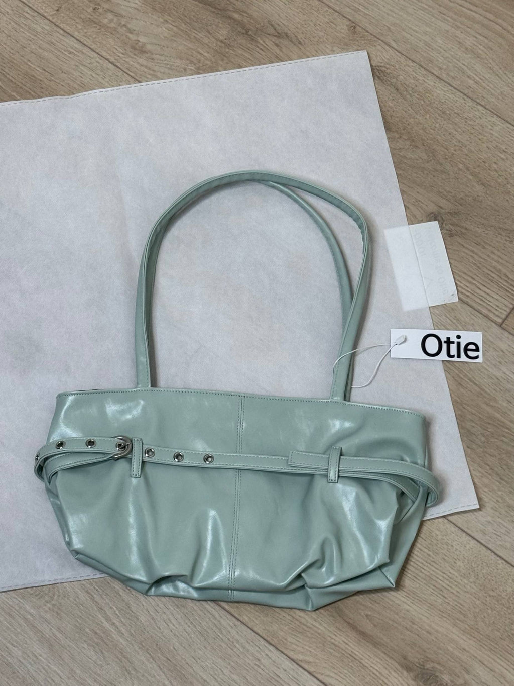 【OTIE】Tied boat bag [ MINT / BLACK / PINK / WHITE / SLIVER ]