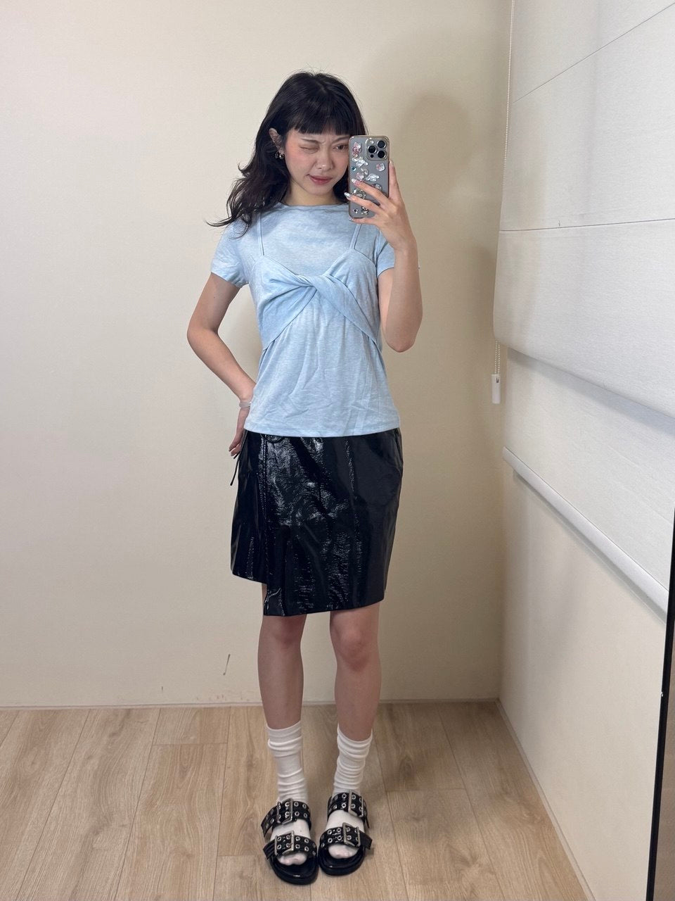 扭扭假兩件bra T