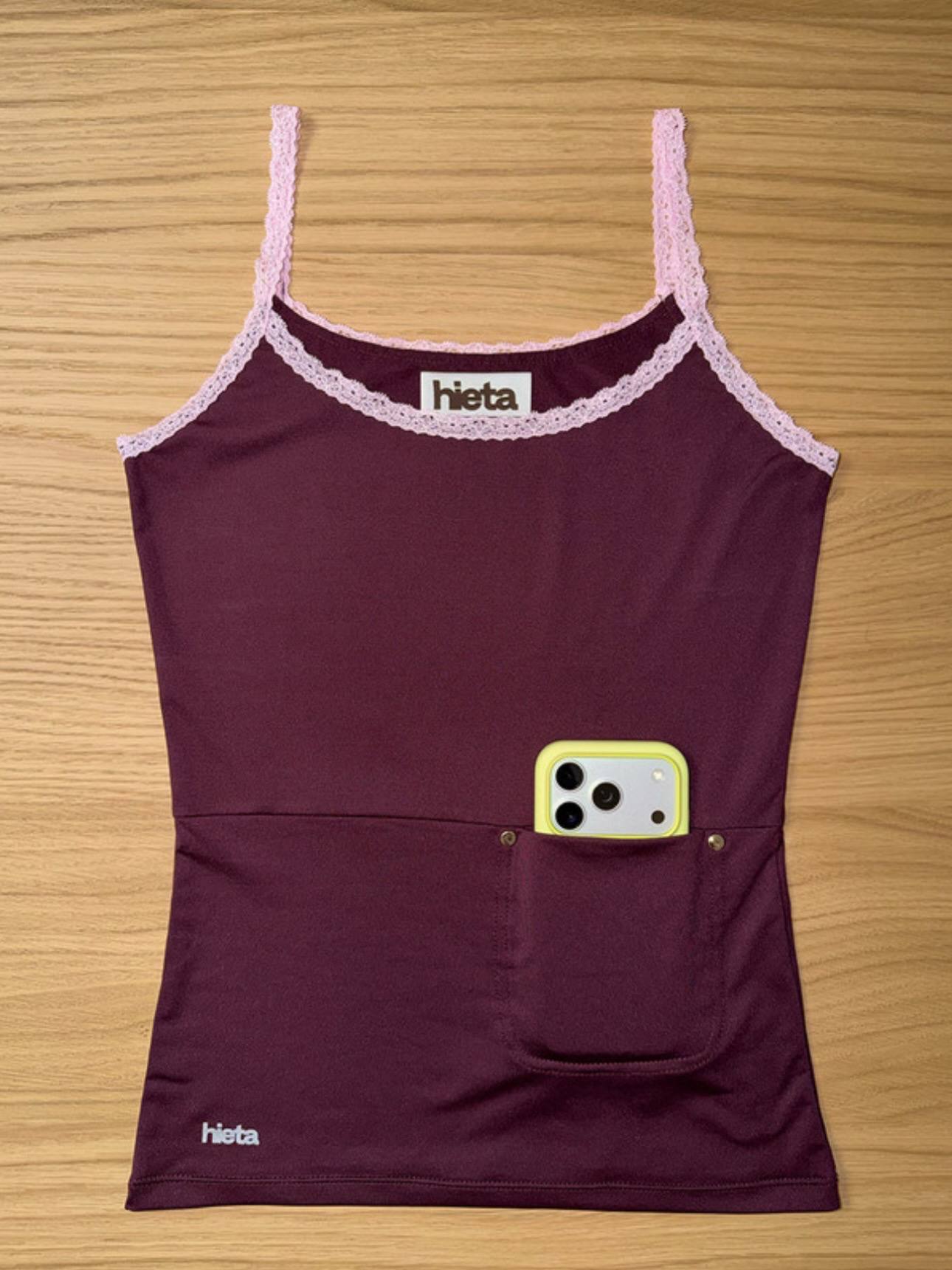 【hieta】Pocket Lace Cami - 3 colors