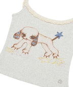 【COYSEIO】VINTAGE PUPPY LACE SLEEVELESS [ MELANGE / PURPLE ]
