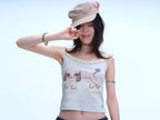 【COYSEIO】VINTAGE PUPPY LACE SLEEVELESS [ MELANGE / PURPLE ]