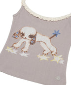 【COYSEIO】VINTAGE PUPPY LACE SLEEVELESS [ MELANGE / PURPLE ]