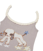 【COYSEIO】VINTAGE PUPPY LACE SLEEVELESS [ MELANGE / PURPLE ]