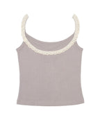 【COYSEIO】VINTAGE PUPPY LACE SLEEVELESS [ MELANGE / PURPLE ]