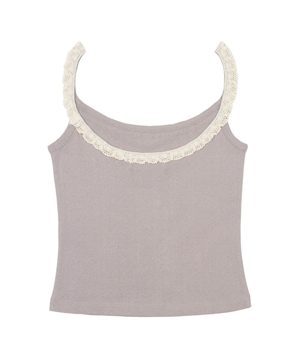 【COYSEIO】VINTAGE PUPPY LACE SLEEVELESS [ MELANGE / PURPLE ]