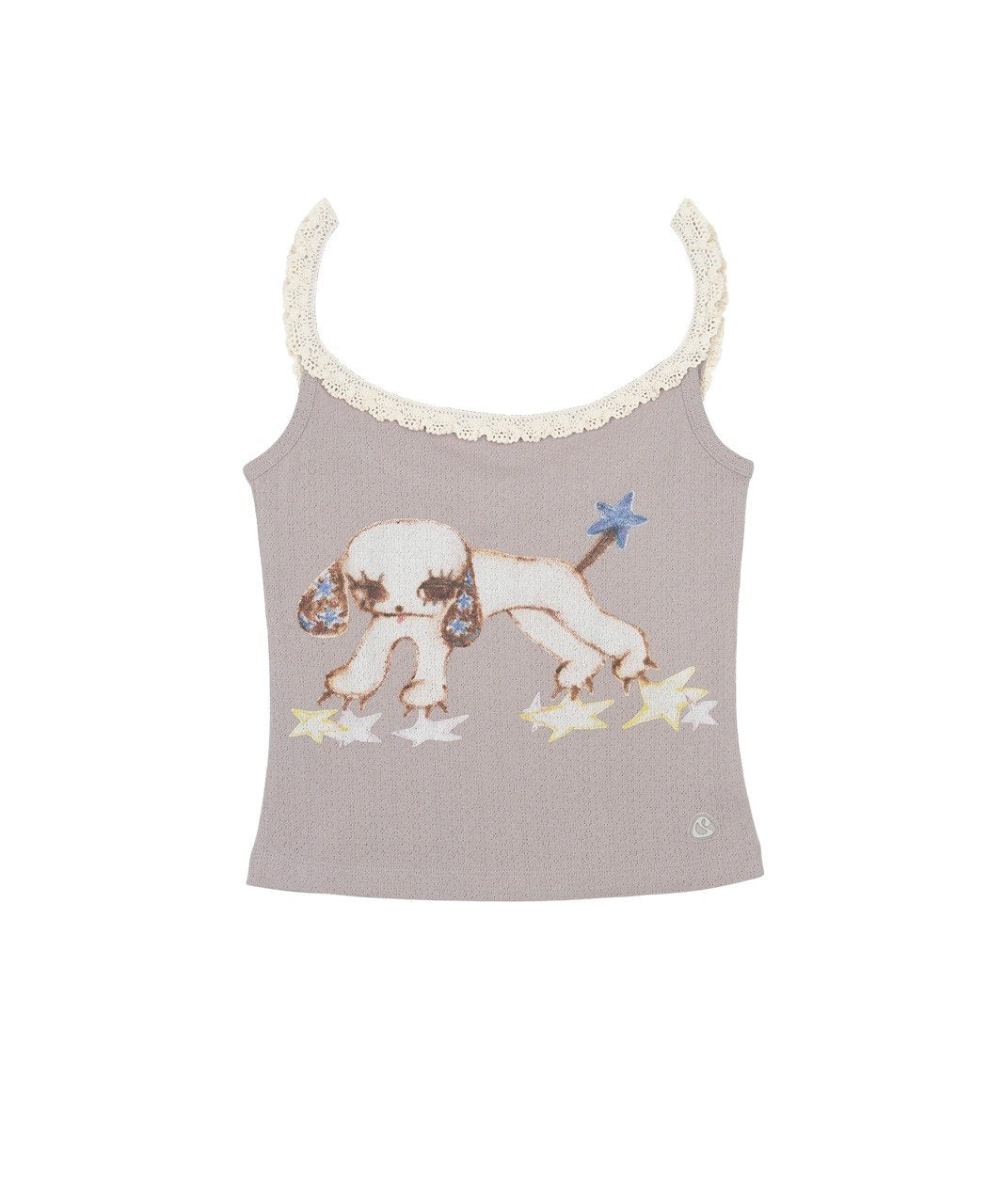 【COYSEIO】VINTAGE PUPPY LACE SLEEVELESS [ MELANGE / PURPLE ]