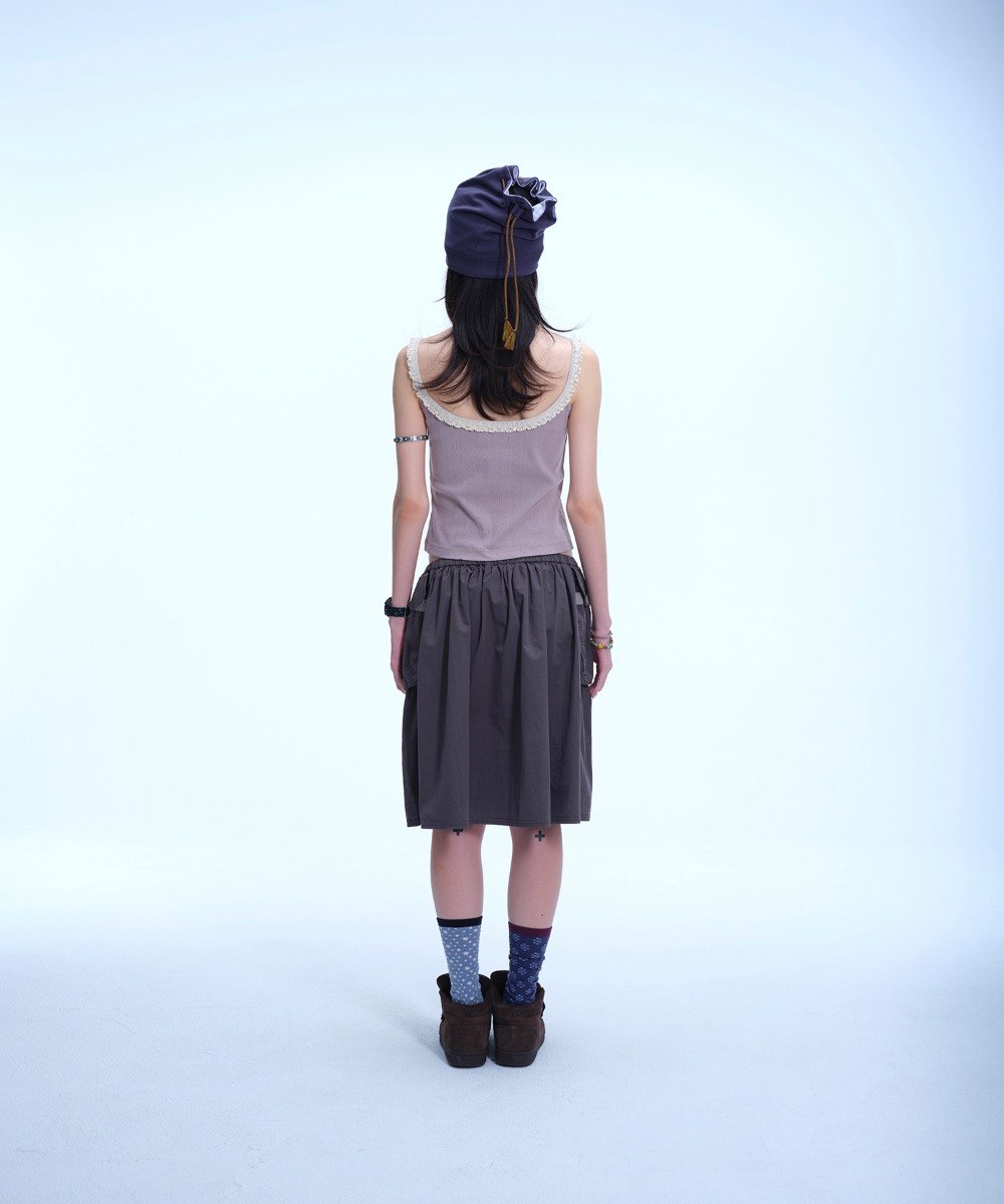 【COYSEIO】VINTAGE PUPPY LACE SLEEVELESS [ MELANGE / PURPLE ]