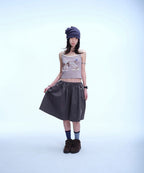 【COYSEIO】VINTAGE PUPPY LACE SLEEVELESS [ MELANGE / PURPLE ]