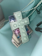 【SCULPTOR】Cross Stud Strap Wallet - 5 colors
