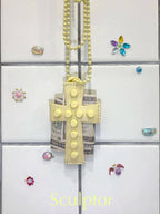 【SCULPTOR】Cross Stud Strap Wallet - 5 colors