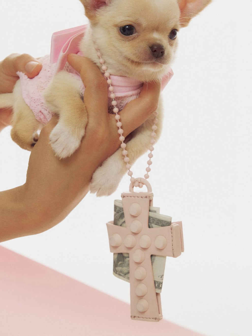 【SCULPTOR】Cross Stud Strap Wallet - 5 colors