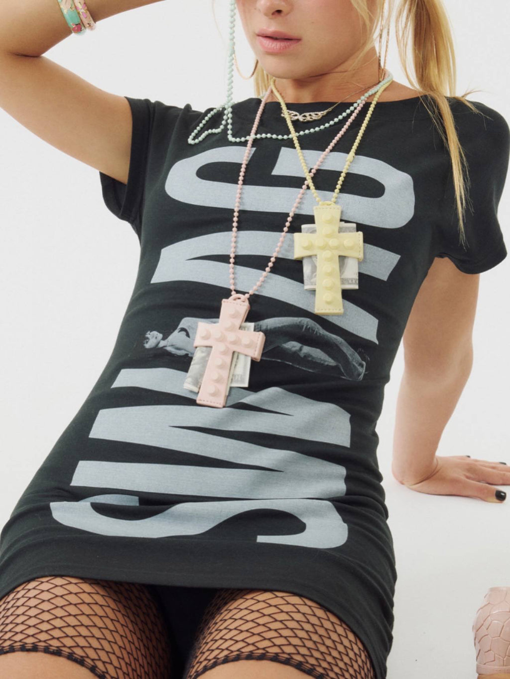【SCULPTOR】Cross Stud Strap Wallet - 5 colors