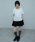 蝴蝶結剪裁縫製短袖 - 3 colors