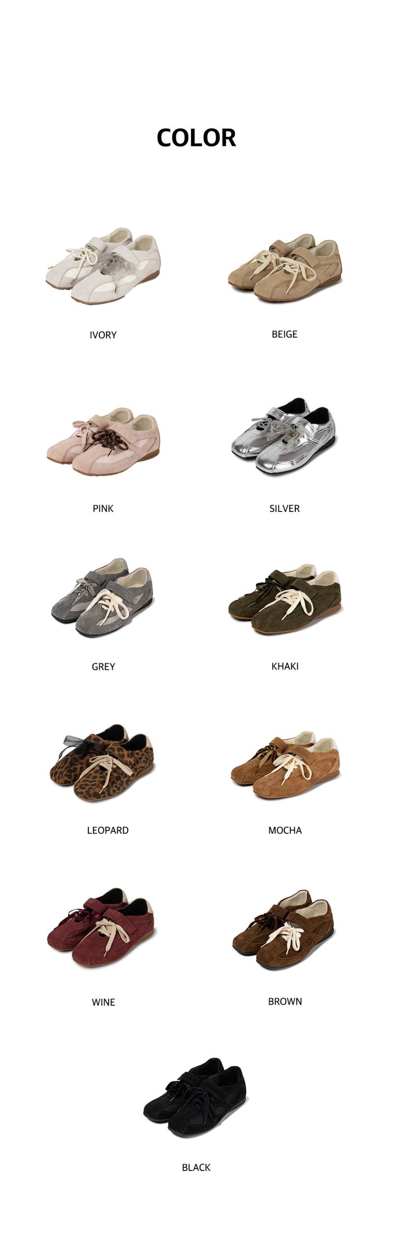 【KHIHO】 PINKING MARY JANE SNEAKERS - 11 colors