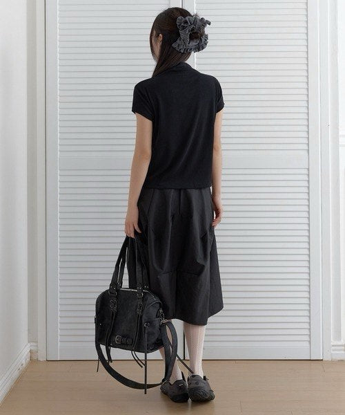 【UNE MANSION】半高領排扣針織上衣 - 3 colors
