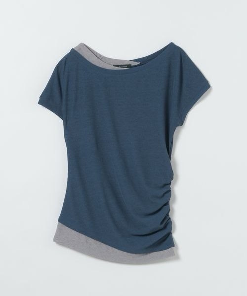 【JEANASIS】側邊抓皺假兩件短袖 - 3 colors