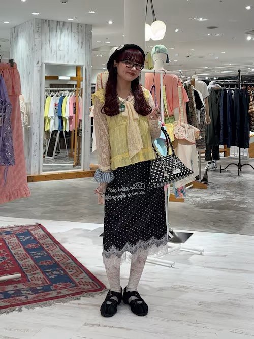 【CIAOPANIC】圓點圖案緞面刺繡五分裙 - 3 colors