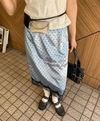 【CIAOPANIC】圓點圖案緞面刺繡五分裙 - 3 colors