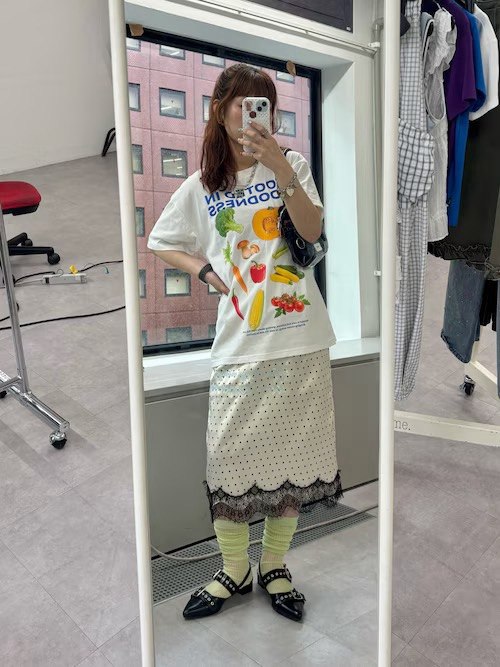 【CIAOPANIC】圓點圖案緞面刺繡五分裙 - 3 colors