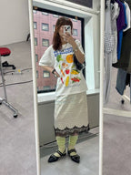 【CIAOPANIC】圓點圖案緞面刺繡五分裙 - 3 colors