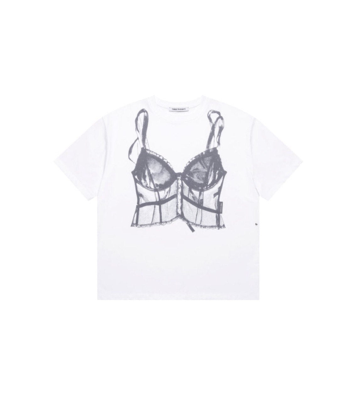 【3hreeto8ighty】SNAP CORSET GRAPHIC T-SHIRT - 2 colors