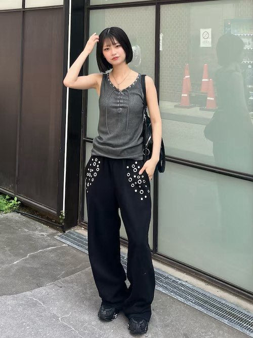【WWG】交叉領口綁帶背心