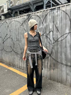【WWG】交叉領口綁帶背心