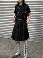 【seyto】3way reversible eyelet design tee