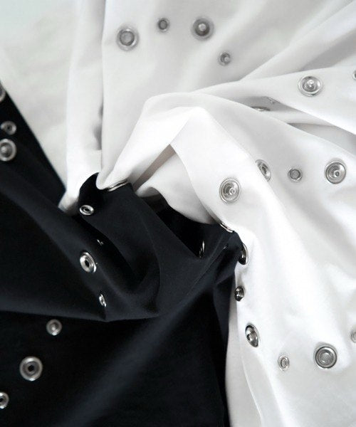 【seyto】3way reversible eyelet design tee