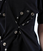 【seyto】3way reversible eyelet design tee