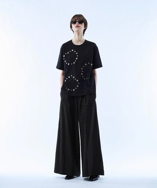 【seyto】3way reversible eyelet design tee