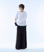 【seyto】3way reversible eyelet design tee