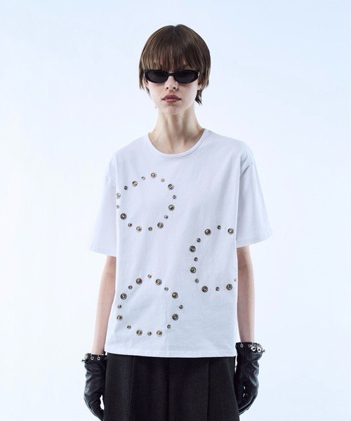 【seyto】3way reversible eyelet design tee