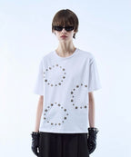 【seyto】3way reversible eyelet design tee