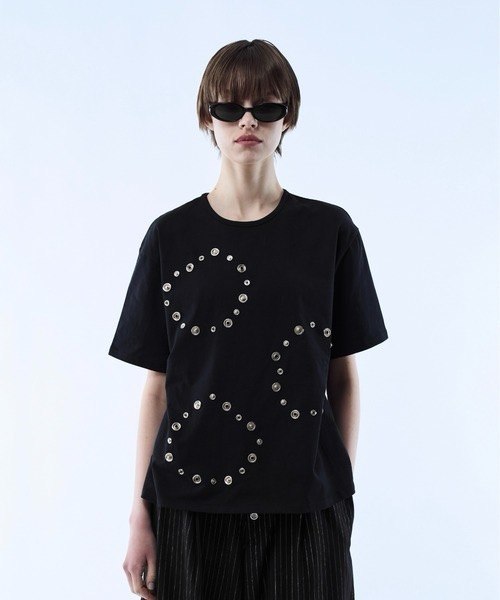 【seyto】3way reversible eyelet design tee