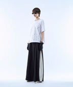 【seyto】3way reversible eyelet design tee
