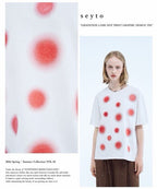 【seyto】Gradation lame dot print graphic tee